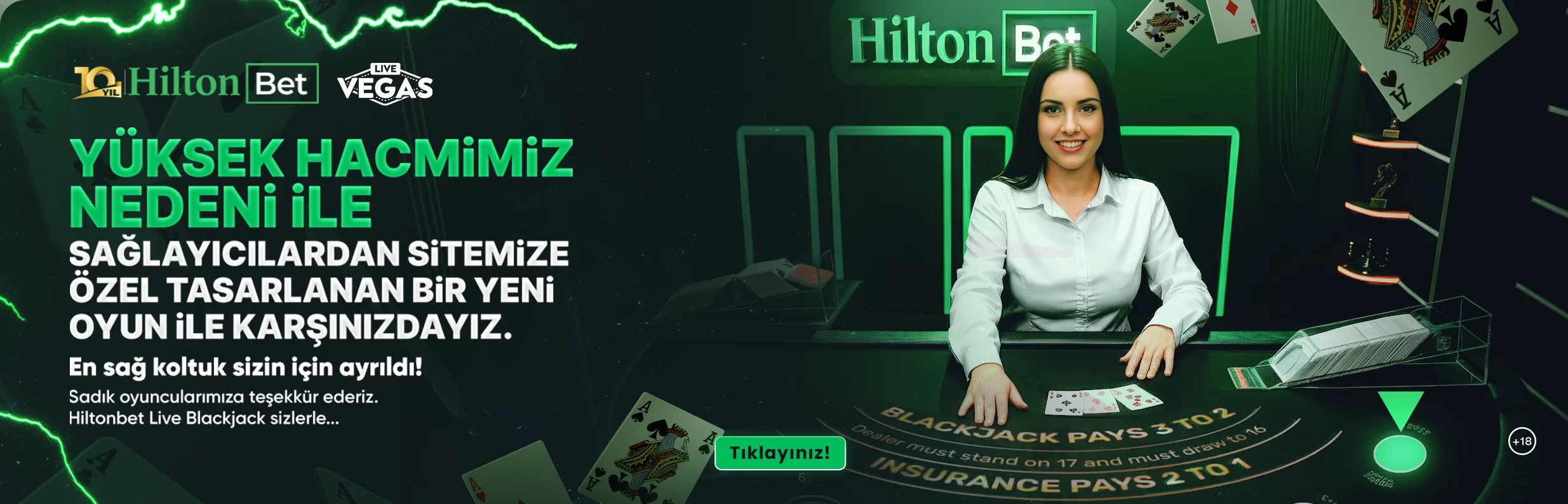 Hiltonbet Özel Blackjack